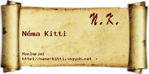 Néma Kitti névjegykártya