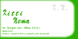 kitti nema business card