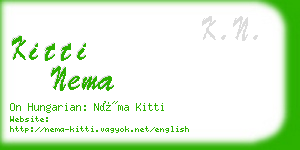 kitti nema business card